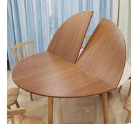 XJBTBA Grande Extension de Table Ronde Pliante - 120 cm/47,2 Pouces en Bois Jaune, Remplacement de Plateau de Table Portable pour Une Utilisation en extérieur, Solution de Table Pliante temporaire,