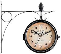 XJBTBA Horloge Murale d'extérieur résistante aux intempéries, Ornements de en Plein air, Facile à Lire, Grands Chiffres, Timing précis, créativité, Style européen