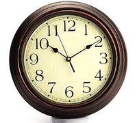 XJBTBA Horloges de d'extérieur étanches, horloges d'extérieur à Quartz numériques sans échelle Vintage Classiques pour Le, Mouvement de Balayage Mural, Horloge extérieure alimentée par