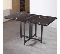 XJBTBA Petite Table à Manger, Tables de Cuisine Extensibles, Tables Pliantes, Extensible à abattant, multifonctionnelle avec Pieds réglables, Cadre en Acier au Carbone