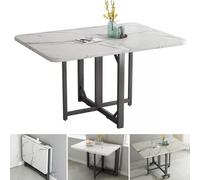 XJBTBA Petite Table à Manger, Tables de Cuisine Extensibles, Tables Pliantes, Tables Multifonctions à abattant, Pieds réglables, Cadre en Acier au Carbone