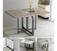 XJBTBA Petite Table à Manger, Tables de Cuisine Extensibles, Tables Pliantes, Tables Pliantes à abattant, Extensible multifonctionnelle avec Pieds réglables, Cadre en Acier au Carbone