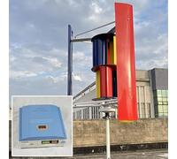 XJBWSDE Éolienne Verticale 3000 W 96 V - Pales de 2,8 m, générateur triphasé à Aimant Permanent, Kits d'énergie éolienne avec contrôleur de Charge PWM pour systèmes Hors réseau