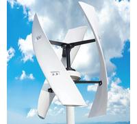 XJBWSDE Générateur éolien à axe Vertical Silencieux de 20 000 W - Triphasé CA 12 V/24 V/48 V/220 V - Kit d'énergie éolienne Efficace pour l'appoint énergétique Domestique (24 V)