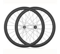 XJBWSDE Paire de Roues de vélo de Route en Fibre de Carbone 28/32/35/38/42/45/50/55/65 mm 700C, axe traversant, Verrouillage Central, Frein à Disque, Assistance 24H, 8/9/10/11/12 Vitesses
