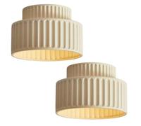 XJBWSDE Plafonnier en résine de Style Japonais - Plafonnier encastré pour Salon et Chambre - Luminaire élégant à Fixer au Plafond - Disponible en Lot de 1 ou 2