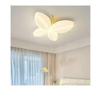 XJBWSDE Plafonniers Nordiques Chaleureux pour Chambre d'enfant, romantiques, Papillons, LED, créatifs, pour Chambre de Princesse, Petite Fille (Jaune, lumière Froide)