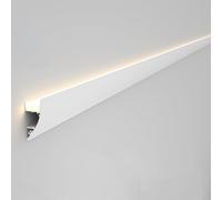 XJBWSDE Profilé en Aluminium de 1 m pour éclairage Mural LED, plinthe intérieure avec lampadaire, Blanc (9 m/29,5 pi/354,3 po)