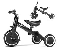 XJD 3 en 1 Vélo Draisienne Tricycle pour Enfants de 1-3 Ans Premier Vélo d'Entraînement d'Équilibre Véhicule avec Pédale Cadeau pour Filles Garçons Léger