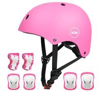 XJD Casque Vélo Enfant Sets de Protection Enfant de 3-13 Ans Genouillères Coudières Protège-Poignets Réglables Kit de Protection Filles Garçons Rollers Skate Trottinette Skateboard