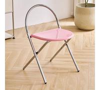 xjdagaoge Chaise Pliante Confortable, Capacité de Charge de 330 Livres, Tabouret Pliant for Petit Usage Domestique,Suitable for Indoor and Outdoor Use, Rose(Pink)