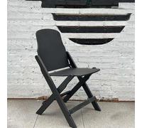 xjdagaoge Chaise Pliante rétro en Bois, Chaise de Jardin Exterieur, Pliable sans Installation, très adaptée au Balcon, au dîner de Famille, à la fête en Plein air et à d'autres activités(Black)