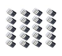 Xjdzineq 10/20/30/40/50 connecteurs de fils LED enfichables à 3 broches - Bornes universelles - Pas besoin de dénuder - Connecteurs de bloc