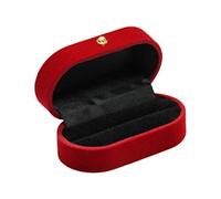 Xjdzineq Boîte à bijoux en velours pour bagues de fiançailles - Portable - Double rangement pour mariage - Organiseur de bijoux de voyage