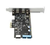Xjdzineq Carte d'extension PCIe de type C, USB 3.2 Gen2 10 Gbit/s, transfert de données à haute vitesse avec plaque arrière de refroidissement, pour ordinateur de bureau et carte PCIe