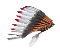 Xjdzineq Coiffe à plumes amicale tendance - Accessoire de costume idéal pour les occasions festives - Coiffe indienne légère à plumes - Coiffe confortable