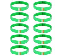Xjdzineq Lot de 10 bracelets élégants en silicone pour les amateurs de sport 2026 avec couleur nationale vive, One Size, Silicone