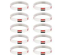 Xjdzineq Lot de 10 bracelets élégants en silicone pour les amateurs de sport 2026 avec couleur nationale vive, One Size, Silicone