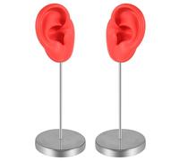 Xjdzineq Mannequin d'oreille en silicone souple pour techniques de perçage réaliste gauche et droite - Moules d'oreille humains pour exposition de bijoux - Modèle de démonstration d'oreille, taille