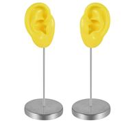 Xjdzineq Mannequin d'oreille en silicone souple pour techniques de perçage réaliste gauche et droite - Moules d'oreille humains pour exposition de bijoux - Modèle de démonstration d'oreille, taille