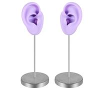 Xjdzineq Mannequin d'oreille en silicone souple pour techniques de perçage réaliste gauche et droite - Moules d'oreille humains pour exposition de bijoux - Modèle de démonstration d'oreille, taille
