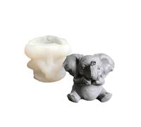 Xjdzineq Moules en silicone faits à la main en forme d'éléphant 3D pour plâtres en résine, fournitures d'artisanat pour la fabrication