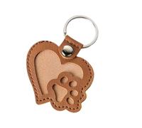 Xjdzineq Porte-clés commémoratif pour les amoureux des animaux domestiques en forme de cœur et de pattes pour ranger les poils perdus en polyuréthane