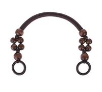 Xjdzineq Sangle de sac à main en perles de bois avec poignée d'épaule pour sac à main, boîte de rangement extérieure de rechange, café