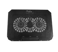 Xjdzineq Support de refroidissement à 2 ventilateurs pour ordinateur portable réglable en hauteur avec support de téléphone léger pour stimuler les flux d'air pour ordinateur portable