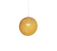 XJEIVJIC 15 Colors & 10 Sizes, Hand-Woven Bamboo Pendant Lighting, Creative Bird's Nest Shape Rattan, Twine Round Hanging Lamps, 8In/10In/12In/14In/16In/18In/20In/22In/24In/28In Lighting D (F 10In)