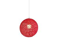 XJEIVJIC 15 Colors & 10 Sizes, Hand-Woven Bamboo Pendant Lighting, Creative Bird's Nest Shape Rattan, Twine Round Hanging Lamps, 8In/10In/12In/14In/16In/18In/20In/22In/24In/28In Lighting D (F 10In)