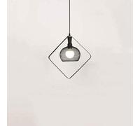 XJEIVJIC American Iron Pendant Lamp, Simple Modern Black Hanging Light, Industrial E27 Socket, Illumination for Bar and Restaurant