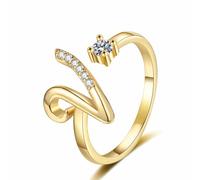 XJEIVJIC Anneau de lettre initiale pour femmes Anneaux d'alphabet empilables Ajustement Crystal Crystal Cumbic Zirconi Anneaux incrustés CONFORME CONFORMAGE FIT CADE DEMAINE BRIDES POUR MOMME MOM