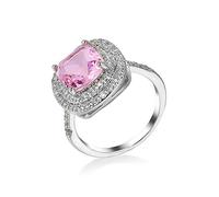 XJEIVJIC Anneau de mariée de mariage Shiny Cubic Zirconia Gemstone Engagement Rings Women Party