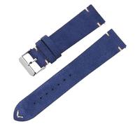 XJEIVJIC Bandoues de montre de remplacement 18/20 / 22 mm Slecche de montre en cuir en daim doux pour hommes avec barre de ressort à libération rapide (gris clair, 18 mm)