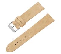 XJEIVJIC Bandoues de montre de remplacement 18/20 / 22 mm Slecche de montre en cuir en daim doux pour hommes avec barre de ressort à libération rapide (gris clair, 18 mm)