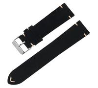 XJEIVJIC Bandoues de montre de remplacement 18/20 / 22 mm Slecche de montre en cuir en daim doux pour hommes avec barre de ressort à libération rapide (gris clair, 18 mm)