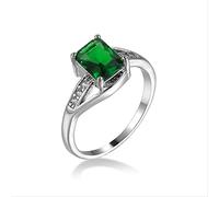 XJEIVJIC Blue Gemstones Finger for Women Delate Sparkling Wedding Engagement Band