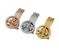 XJEIVJIC Bouchette de bande de montée en acier inoxydable Ferme de déploiement en argent en or 20 mm 20 mm pour (or, 20 mm)