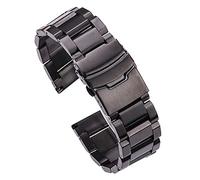 XJEIVJIC Bracelet de montée Bracelet 18 mm 20 mm 22 mm 24mm 24 mm en acier inoxydable Wirdbadn Link Blue Black Gold Accessories (Couleur du groupe: noir, bande largeur: 20 mm)
