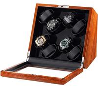 XJEIVJIC Chandelier Solid Wood Watch Winder 8 Automatic Watch Winder Box with Quiet Motor Glass Top AC Adapter Battery USB Powered Accessories (Color : Velvet Lining) Chandelier