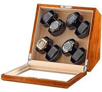 XJEIVJIC Chandelier Solid Wood Watch Winder 8 Automatic Watch Winder Box with Quiet Motor Glass Top AC Adapter Battery USB Powered Accessories (Color : Velvet Lining) Chandelier