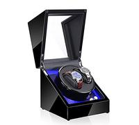 XJEIVJIC Chandelier Watch Winder Automatic Single Watch Winder Box Illumination Wooden Storage Case with Quiet Motor 5 Rotation Modes Chandelier