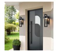 XJEIVJIC Éclair mural à LED extérieur imperméable V-Intage Black Couleur 10 W Garden Porche lampe réverbère de rue 96V220V.