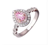 XJEIVJIC Femmes Anneau Trend Pinstal Crystal Parhed Ring Engagement Wedding Bridal