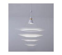 XJEIVJIC Lumières suspendues - Danish Designer Spiral acrylique anneau LED PENDANT blanc PENDANT PRENDANT PRENDANT, CHANDELIER