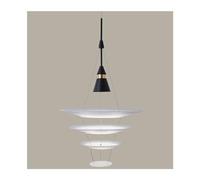 XJEIVJIC Lumières suspendues - Danish Designer Spiral acrylique anneau LED PENDANT blanc PENDANT PRENDANT PRENDANT, CHANDELIER