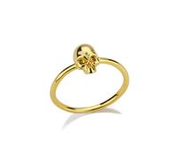 XJEIVJIC Punk Skull Head Knuckle Anneaux pour femmes hommes Fashion Empilable Joint Tiny Finger Band State Biker Squelette Thumb Halloween Ring Gothic Style Cocktail Personnalisé