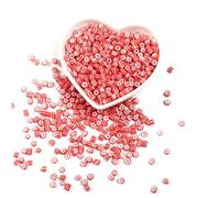XJHDS 600/1200/2400 pièces Perles de Verre rayées, Perles de rocaille en Verre tchèque colorées de 4 mm pour la Fabrication de Bijoux, la Fabrication de Bracelets, l'artisanat pour Enfants