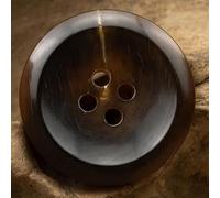 XJHHS 10 pièces 12-30MM Boutons en Corne véritable Naturelle de Grande Taille pour Costumes Boutons de Blazer en Corne de Buffle véritable Bouton en Corne Marron Manteau Boutons de Costume pour